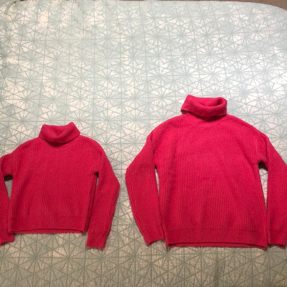Mom and Me Pink Sweater Set
